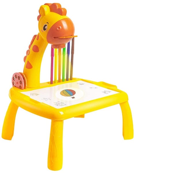 Kids Learning & Painting Projector With Drawing Board, Markers & Drawing Table Toy