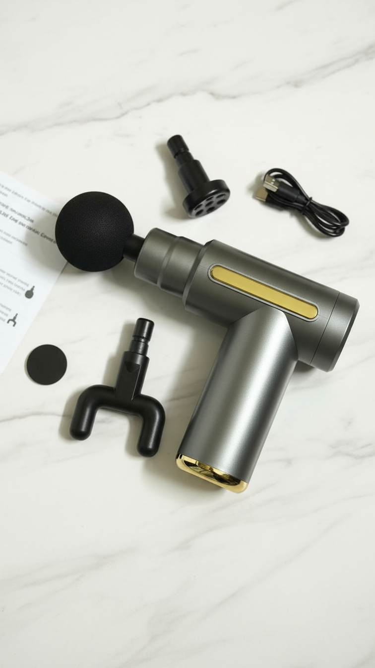 Neck Back & Muscle Pain Se Tang? 60 Sec Me Instant Relief – Deep Tissue Massage Gun for Fast Recovery Stress Relief & Muscle Relaxation | Portable Powerful & Silent – Daily Pain Ka Asaan Solution