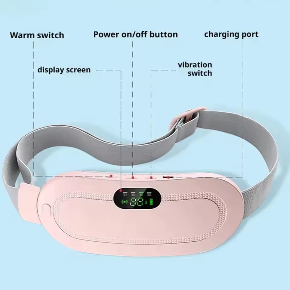 Rechargeable Period Pain Relief Device – Heating & Massage Belt For Women