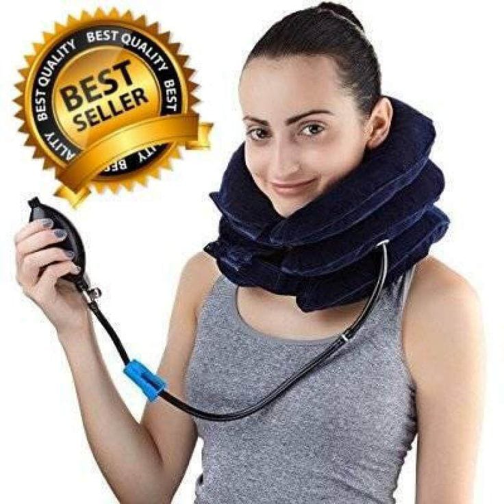 Cervical Neck Traction Pillow | Neck Pain Stiffness & Shoulder Pain Relief | Adjustable Neck Support for Relaxation & Posture Support