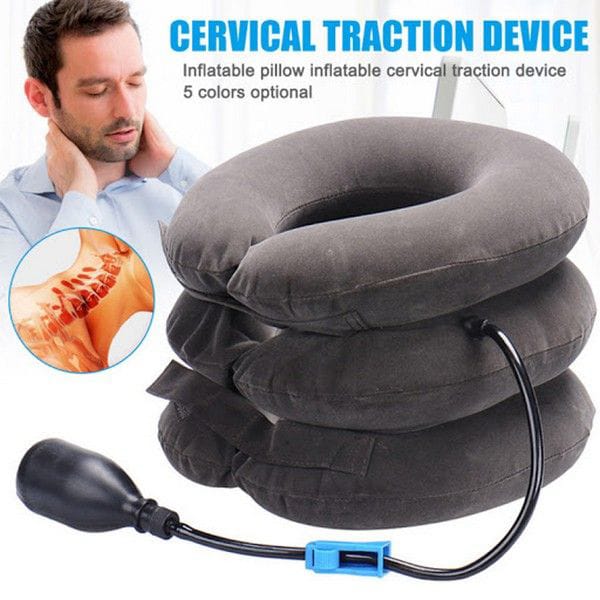 Cervical Neck Traction Pillow | Neck Pain Stiffness & Shoulder Pain Relief | Adjustable Neck Support for Relaxation & Posture Support