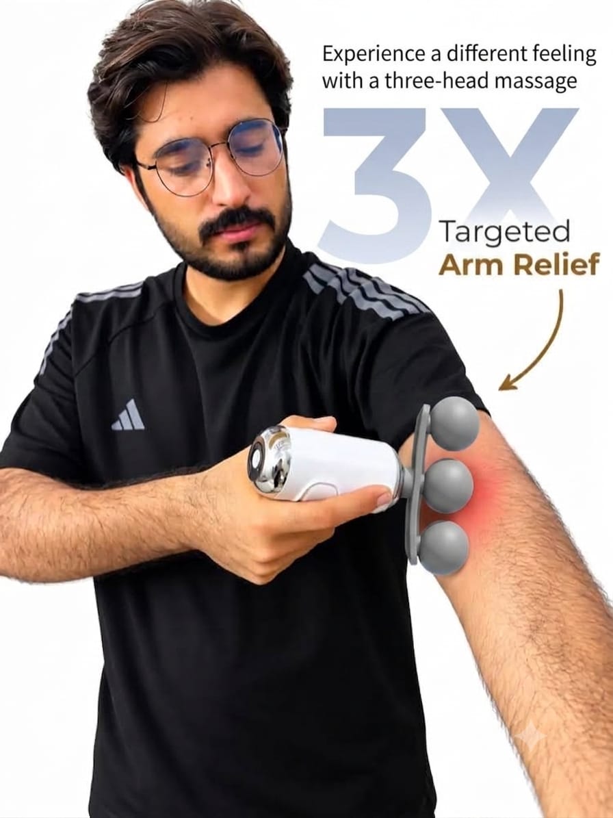 9-in-1 Rechargeable Deep Tissue Massage Gun | 9 Massage Heads, 6 Speeds & Powerful Low-Noise Percussion
