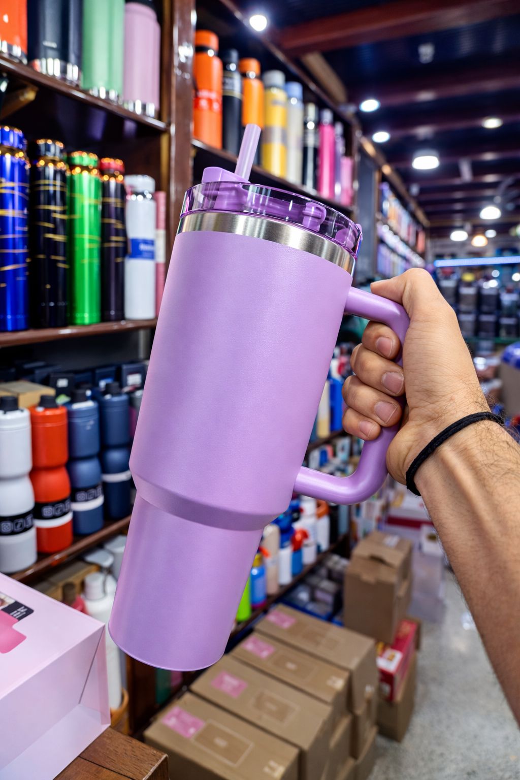 Stanley Tumbler 1.18 Liter (40oz) Stainless Steel Insulated Travel Mug with Straw & Handle – Hot & Cold Drink Cup