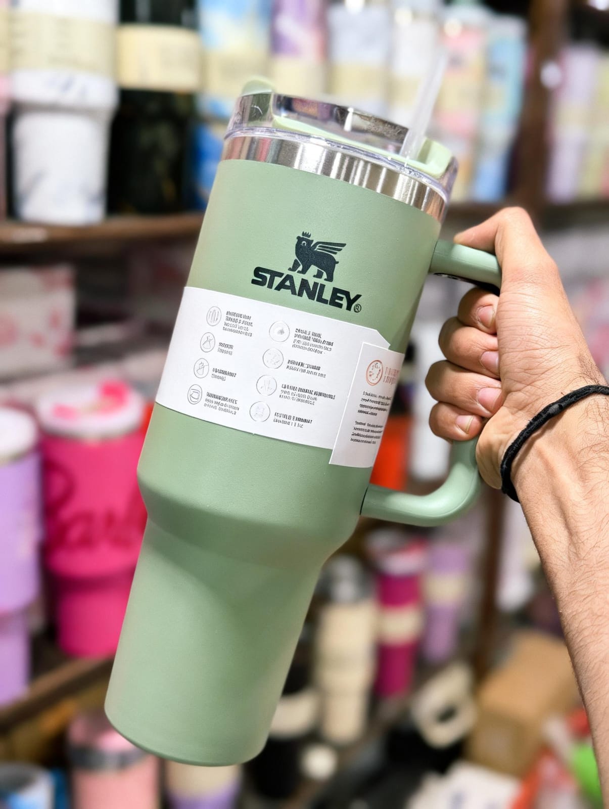 Stanley Tumbler 1.18 Liter (40oz) Stainless Steel Insulated Travel Mug with Straw & Handle – Hot & Cold Drink Cup