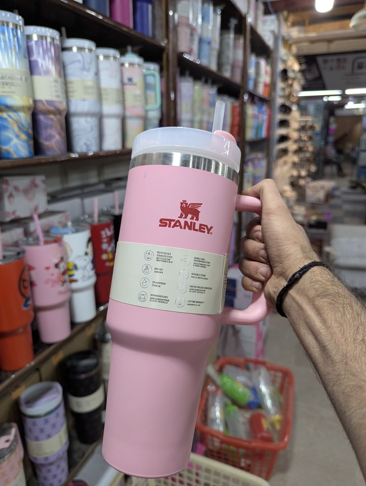 Stanley Tumbler 1.18 Liter (40oz) Stainless Steel Insulated Travel Mug with Straw & Handle – Hot & Cold Drink Cup