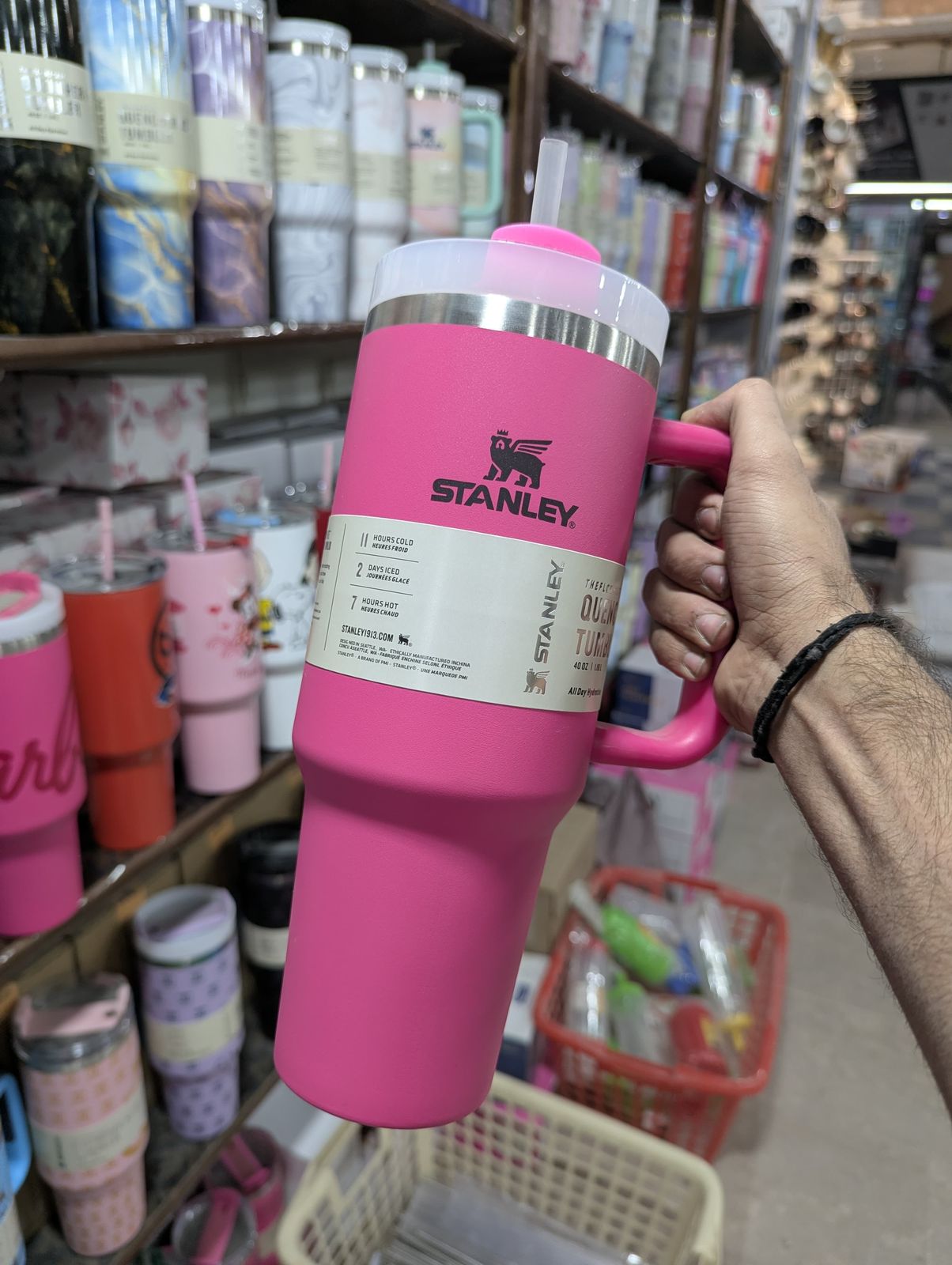 Stanley Tumbler 1.18 Liter (40oz) Stainless Steel Insulated Travel Mug with Straw & Handle – Hot & Cold Drink Cup