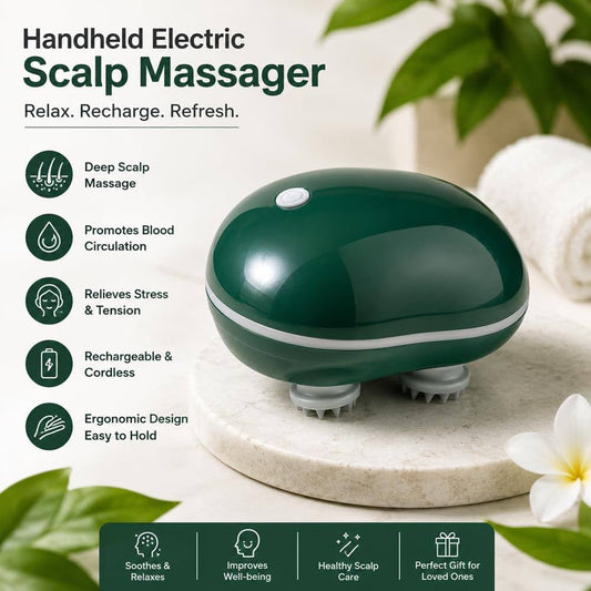 Rechargeable Smart Scalp Massager 4 Head Electric Hair Growth & Headache (Sir Dard) Relief Device