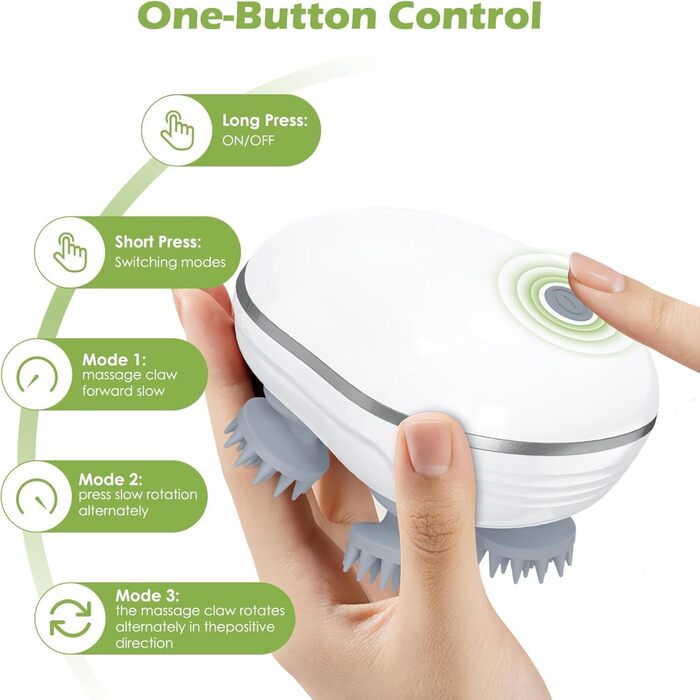 Smart Rechargeable Scalp Massager for Headache Relief, Stress Relief & Scalp Care | Electric Head Massage Brush for Men & Women | Deep Scalp Massage & Soothing Self-Care Device